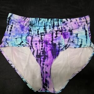 Torrid Purple and Blue Tie-Dye Bikini Bottom